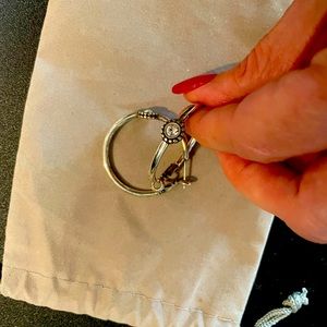 silver hoop earrings by Brighton.  Perfect for everyday-wear and lightweight.